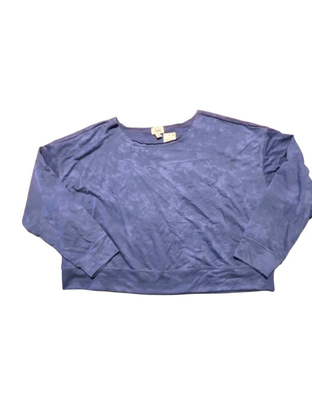 Jenni Intimates Cozy Sleep Top In Sailors Delight Tie Dye With Raw Hem Neckline